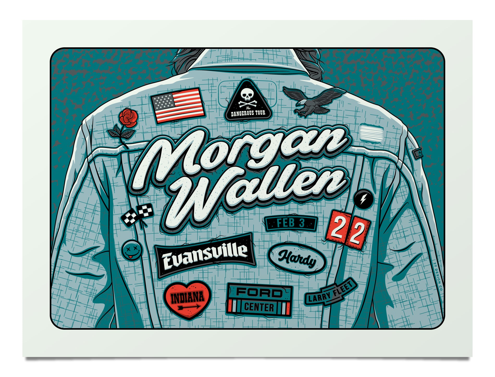 Morgan WALLEN white Vinyl Sticker 7 Car truck Toolbox permanent decal
